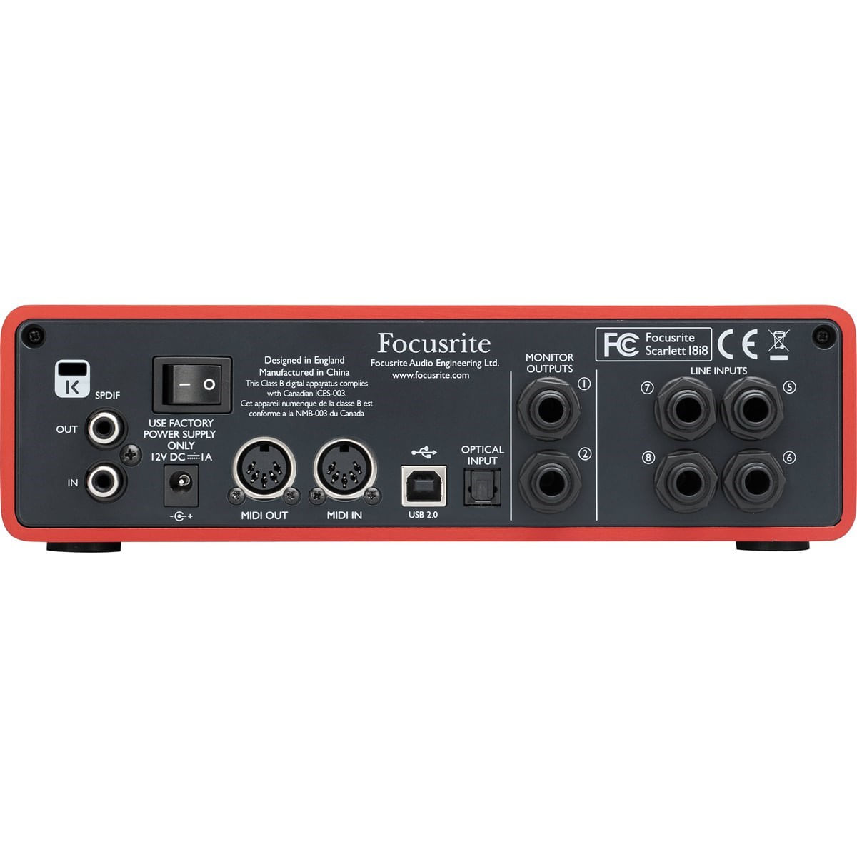 Interface de Áudio USB Scarlett 18i8 - Focusrite | FastStore PDP