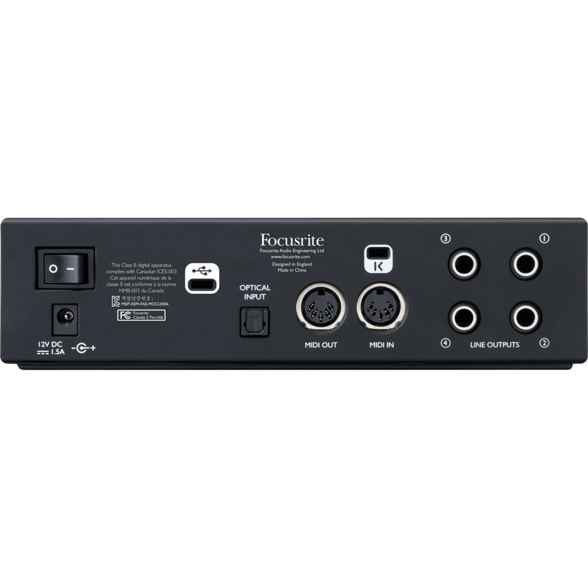 Interface de Áudio CLARETT-2PRE USB - Focusrite | FastStore PDP