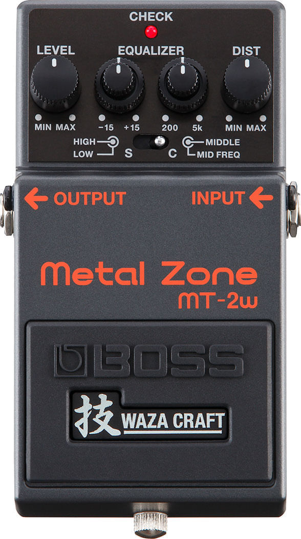 ギター BOSS l Zone MT-2 WAZA CRAFT Pedal de Distorção BOSS Pedal MT-2W Metal Zone Waza Craft