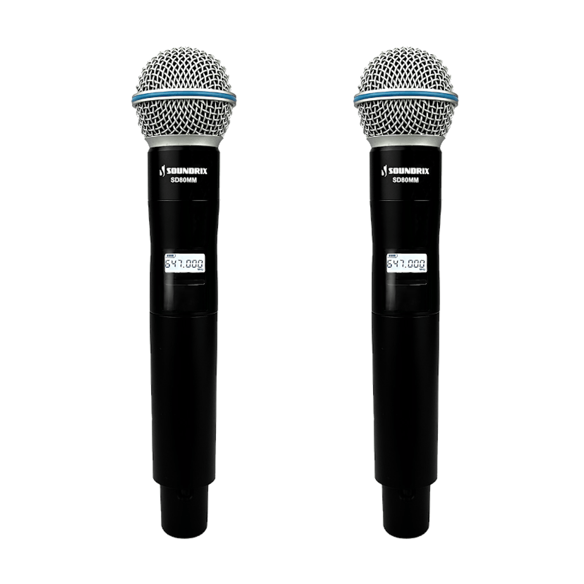 Microfone Sem Fio Duplo Profissional Mão UHF SD-80 MM - Soundrix
