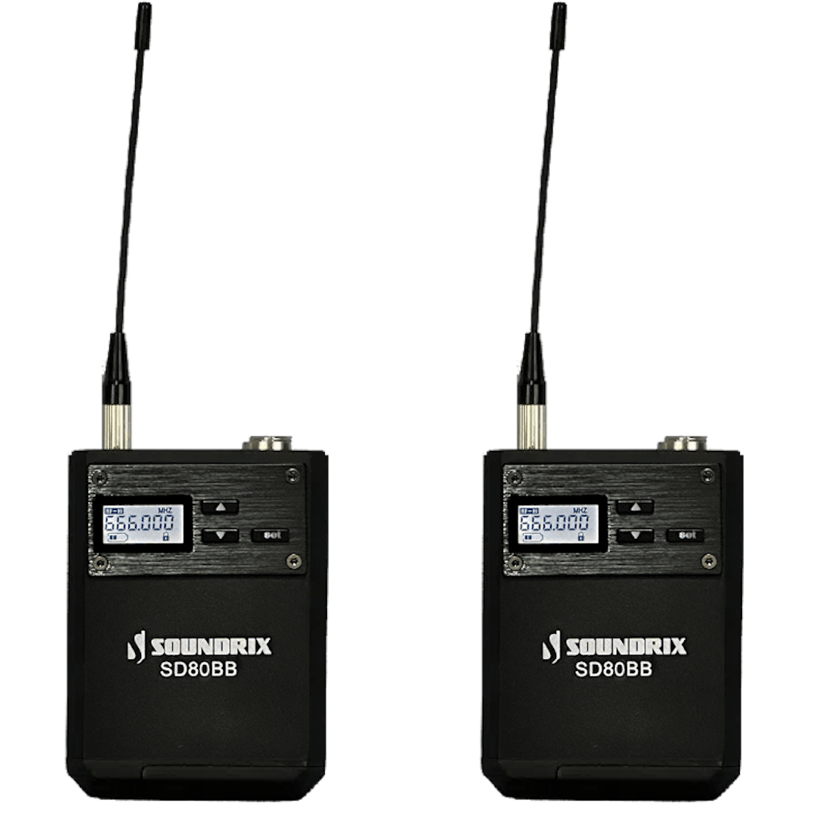 Microfone Sem Fio Duplo Profissional Headset UHF SD-80 BB