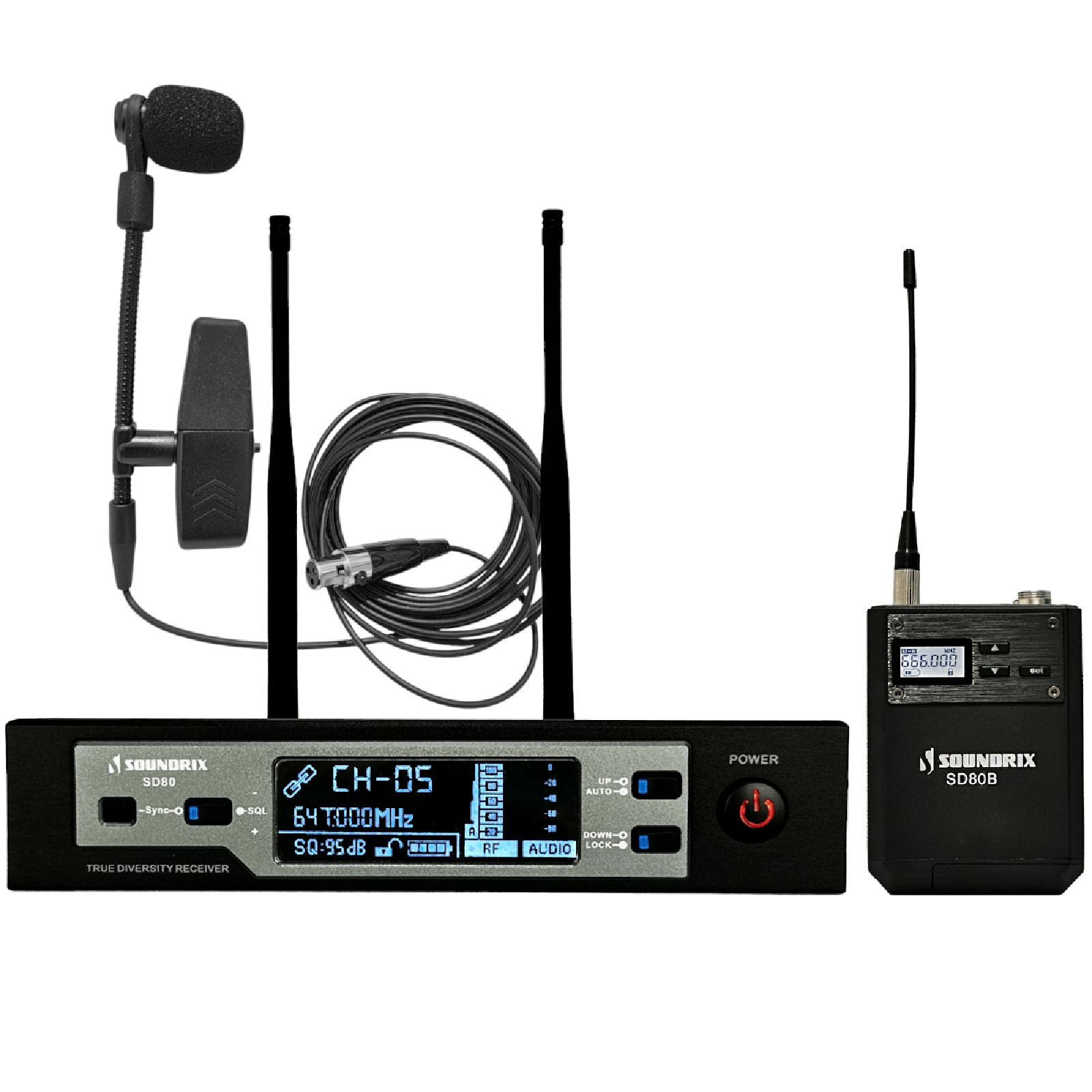 Sistema Transmissor e Receptor Sem Fio Para Instrumento WL-20