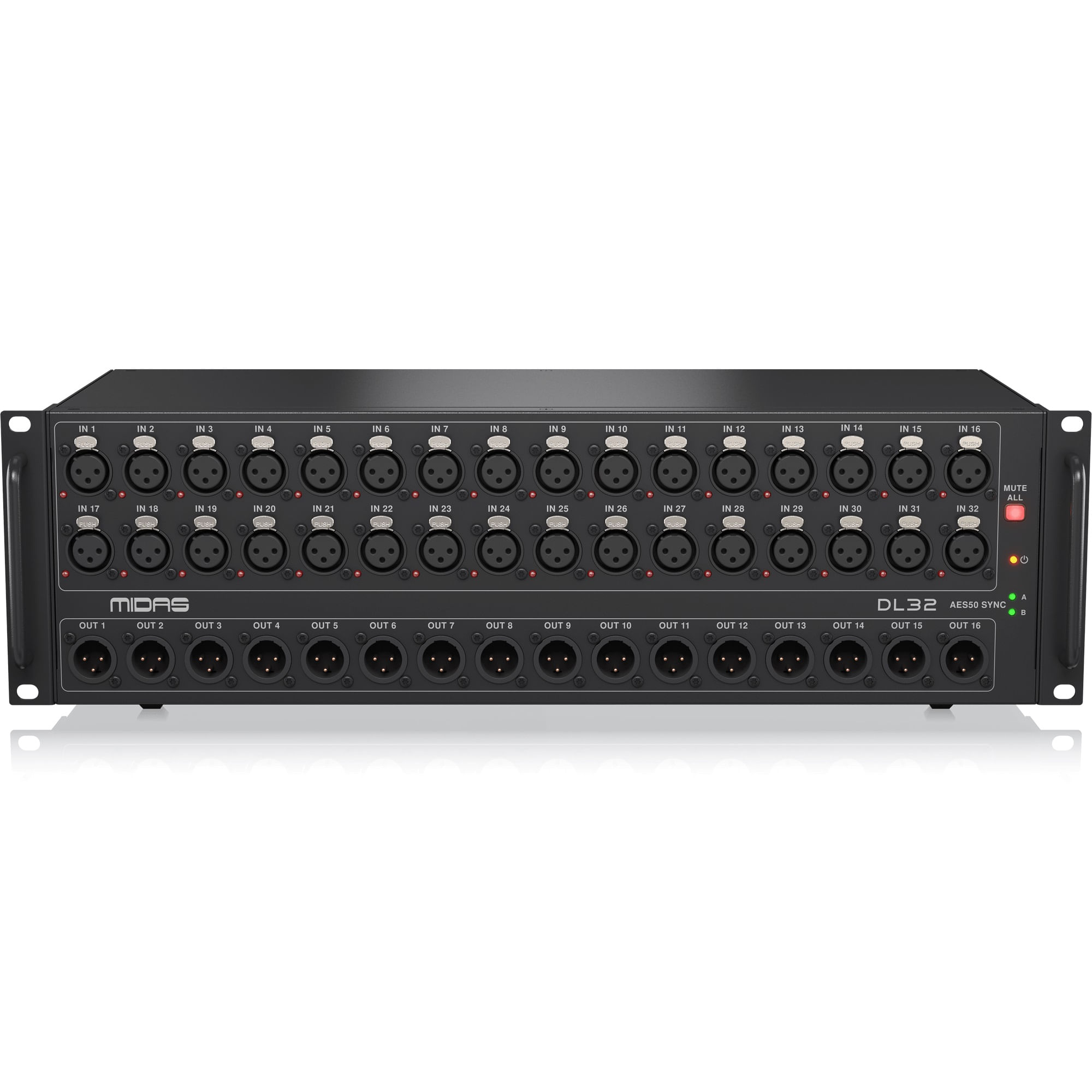 Stagebox 32 In / 16 Out Interfaces ULTRANET e ADAT DL32 - Midas