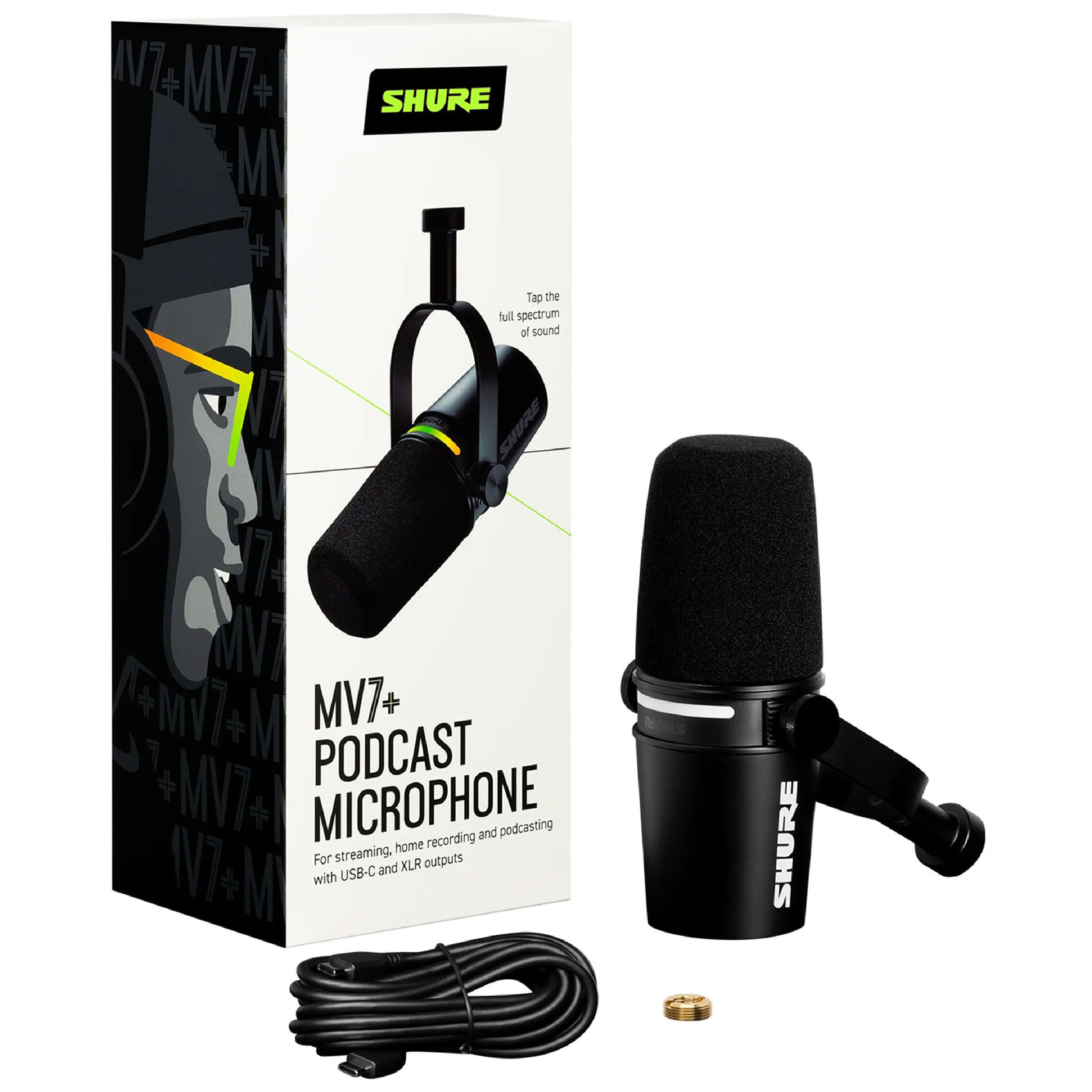 Microfone Para Podcast MV7+-K - Shure | FastStore PDP
