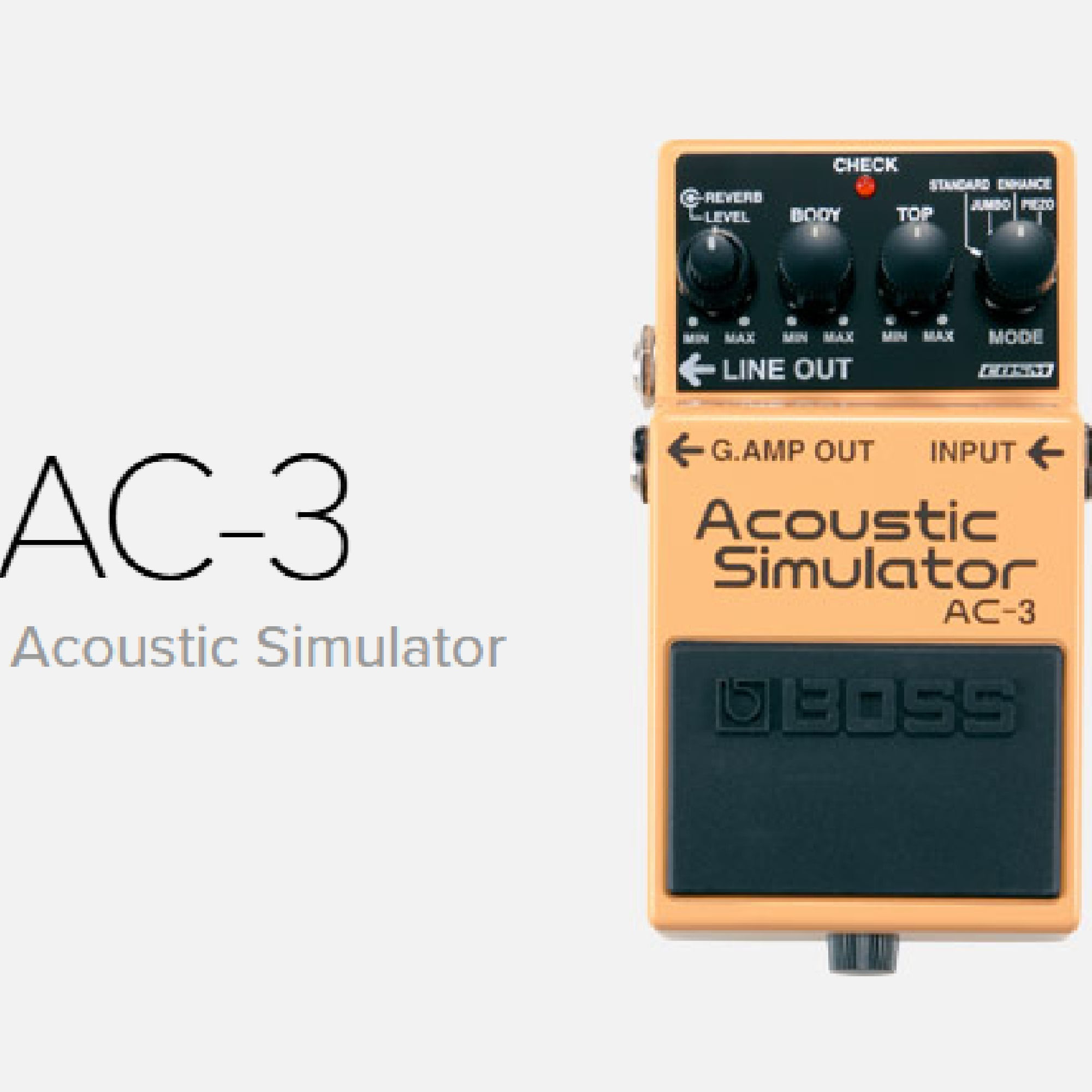 ギター BOSS AC-3 Acoustic Simulator Pedal Para Guitarra Acoustic Simulator AC-3 - Boss | FastStore PDP
